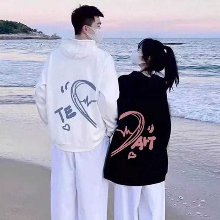 SERESHOP Switer couple LOVE cewe cowo / sweater couple love art pria wanita hoodie couple love keren