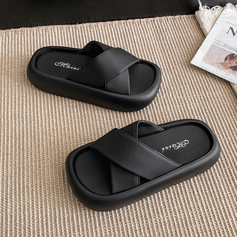 Sandal Slop Wanita sandal rumah sandal platform wanita