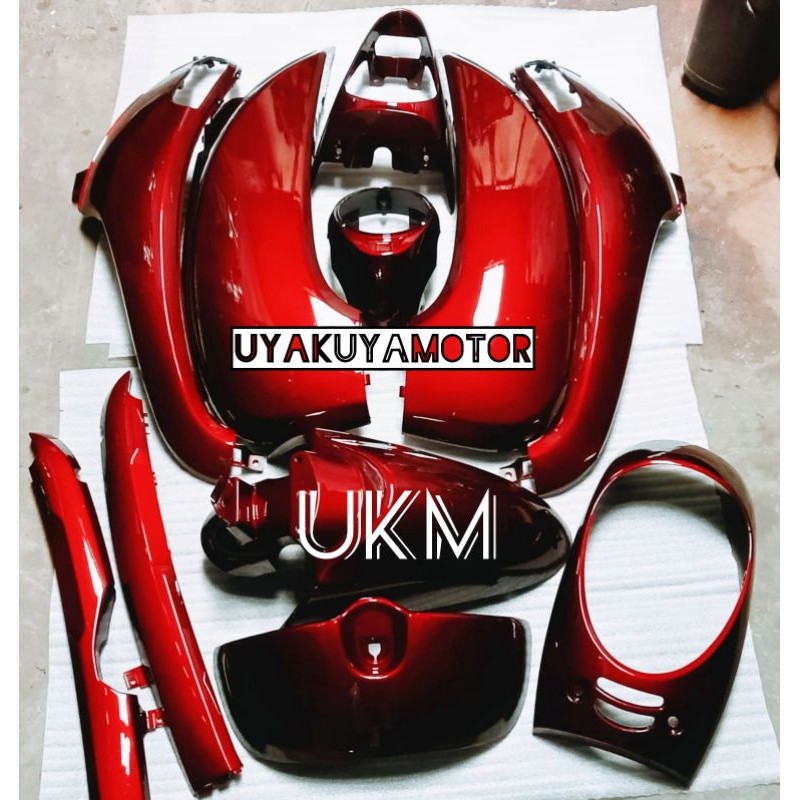 Cover Body Scoopy Fi Merah Candy Repaint Duko