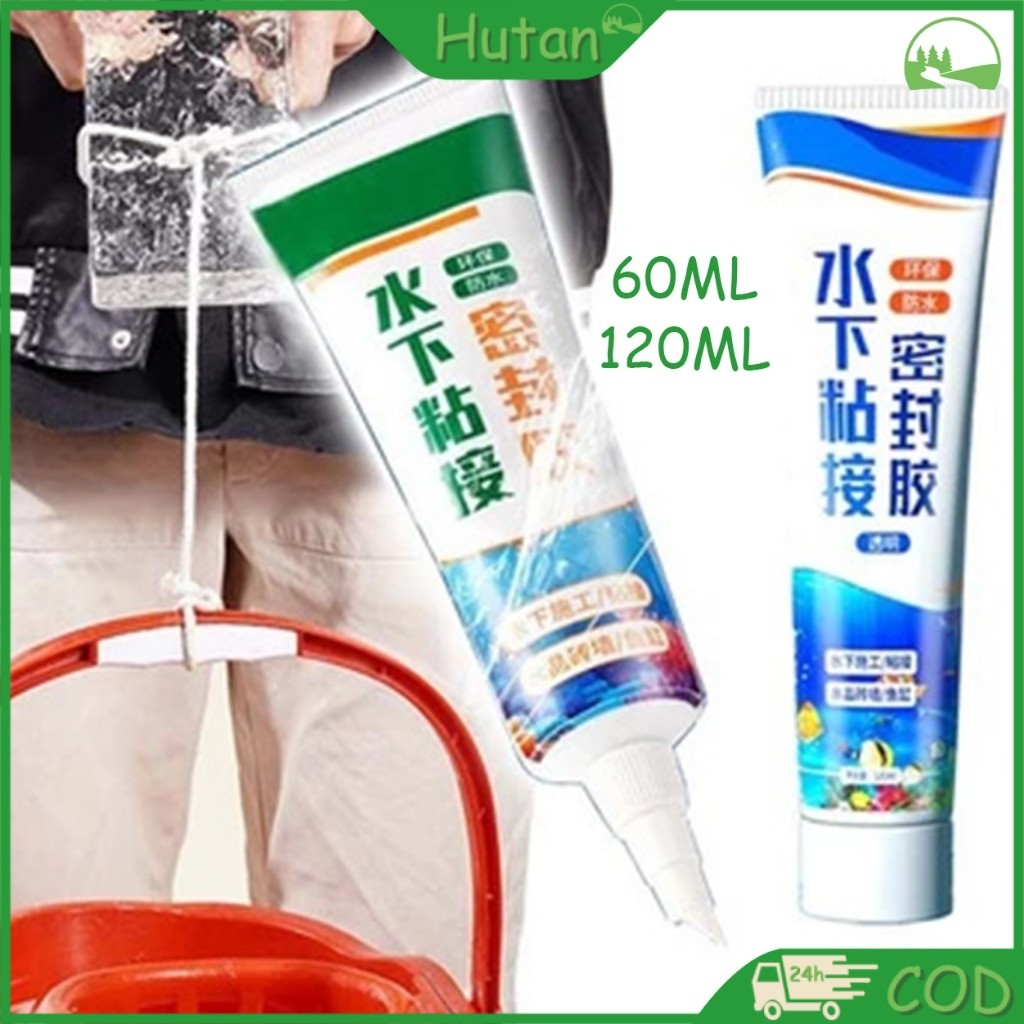 Sealant Bawah Air, Menyumbat & Memperbaiki Kebocoran Tangki Ikan Akuarium Kolam, Lem Kaca Khusus Kua