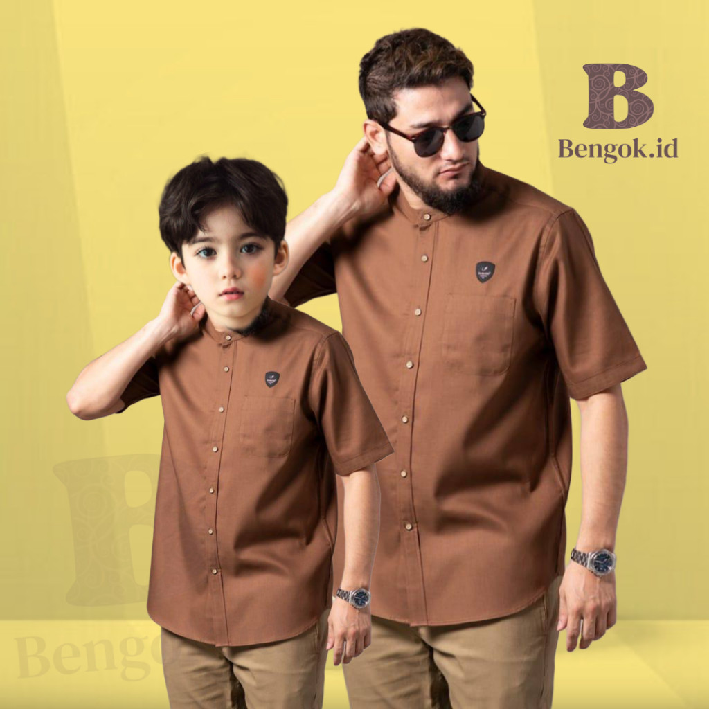 koko pendek  couple ayah dan anak motif benzema warna coksu