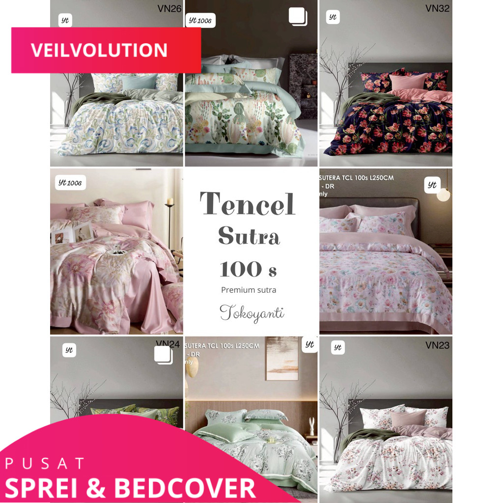 Sprei Sutra Tancel 100s | Sutra Tencel 100s  ( 90-100-120 )