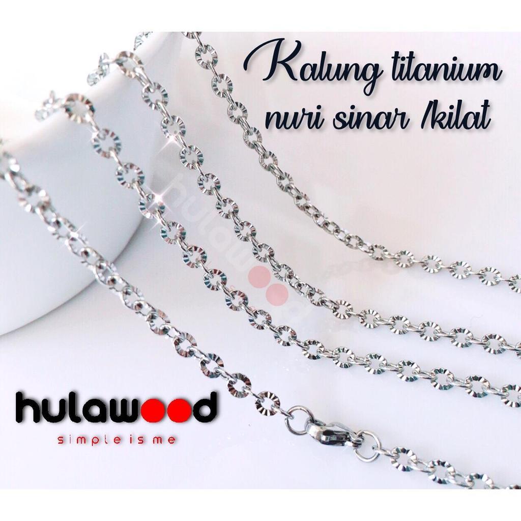 Kalung Rantai Titanium Pria wanita Anti Karat Nuri Sinar