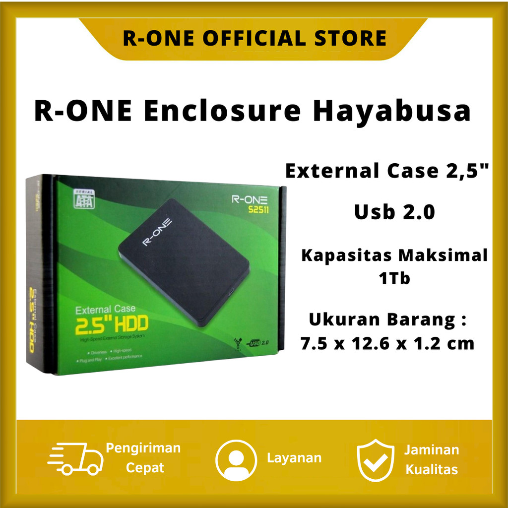 R-ONE Enclosure Casing Hardisk External/HDD Case 2.5" SATA USB 2.0