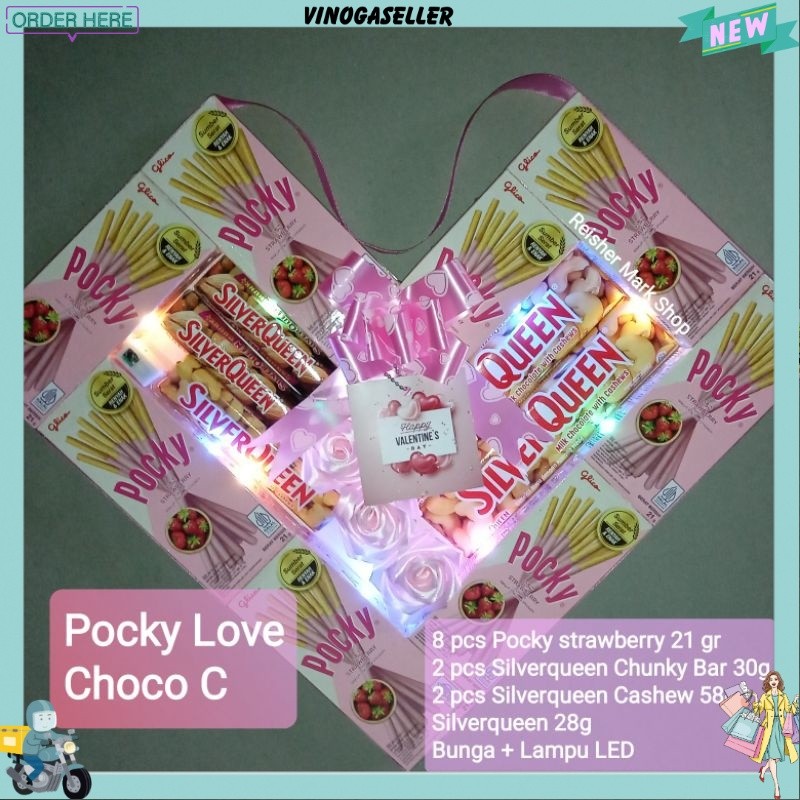 Pocky Love Choco - Pocky Love Part 1 - Valentine Gift Hadiah birthday, graduation, anniversary, Vale