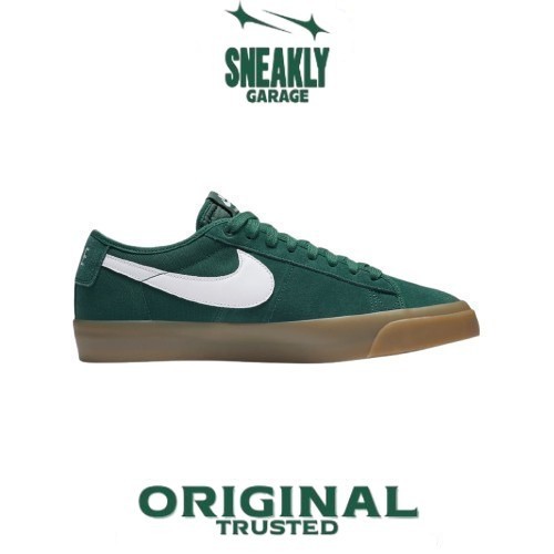 Sepatu Nike SB Zoom Blazer Low Pro GT Green Gum White Bro    Sneakers Unisex