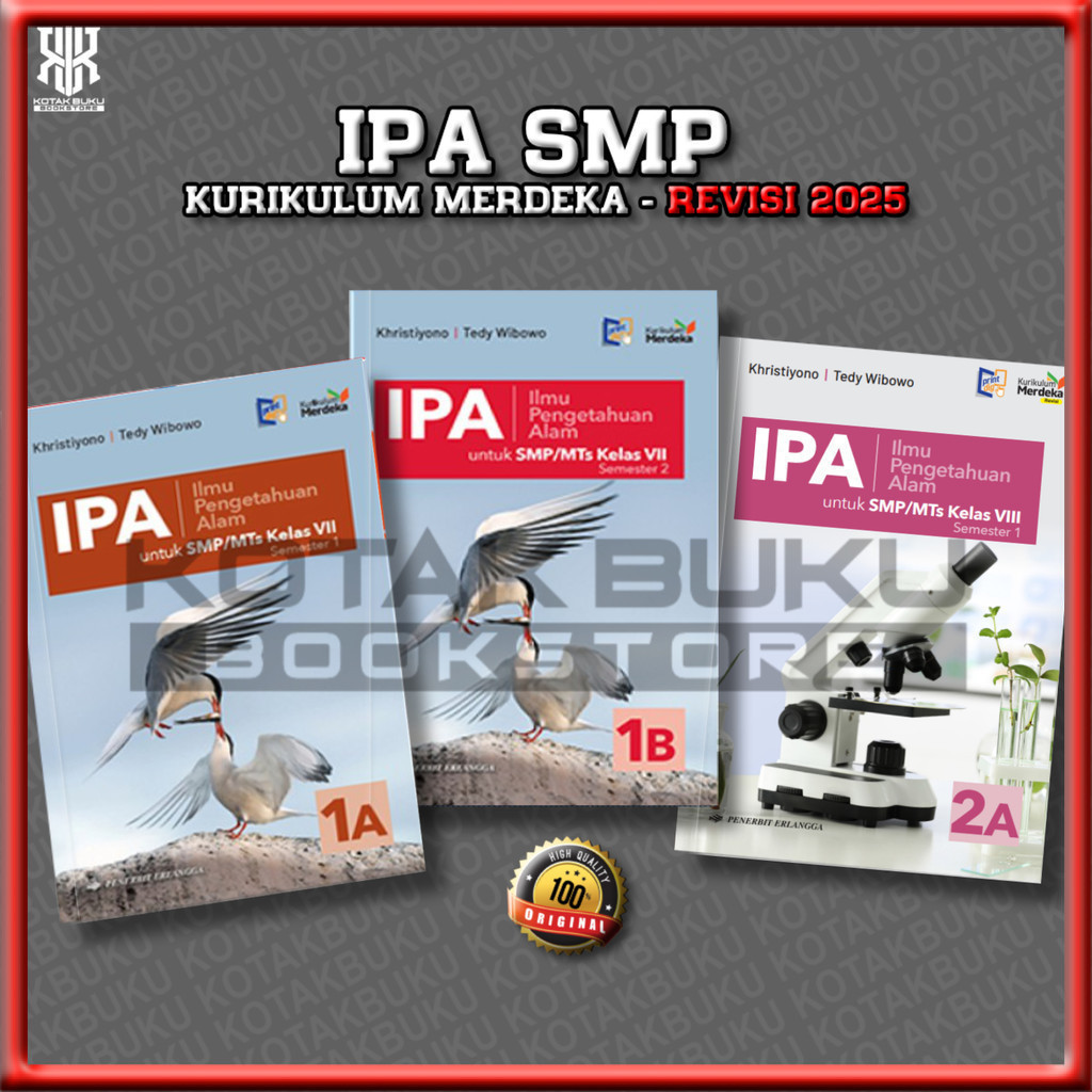 [ Erlangga ] Buku IPA Kelas 7 8 SMP Kurikulum Merdeka Revisi Terbaru
