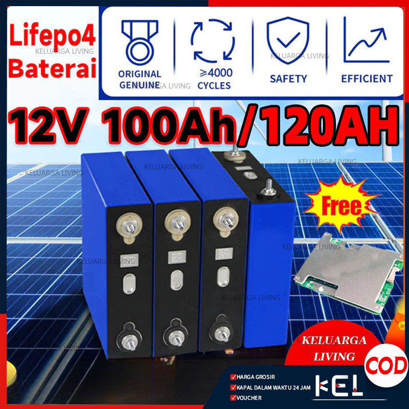 120AH/100AH Lifepo4 Cod 100% Baterai Baru 2026 CATL/BYD Battery Lifepo4 12v 120AH/100AH Battery Life