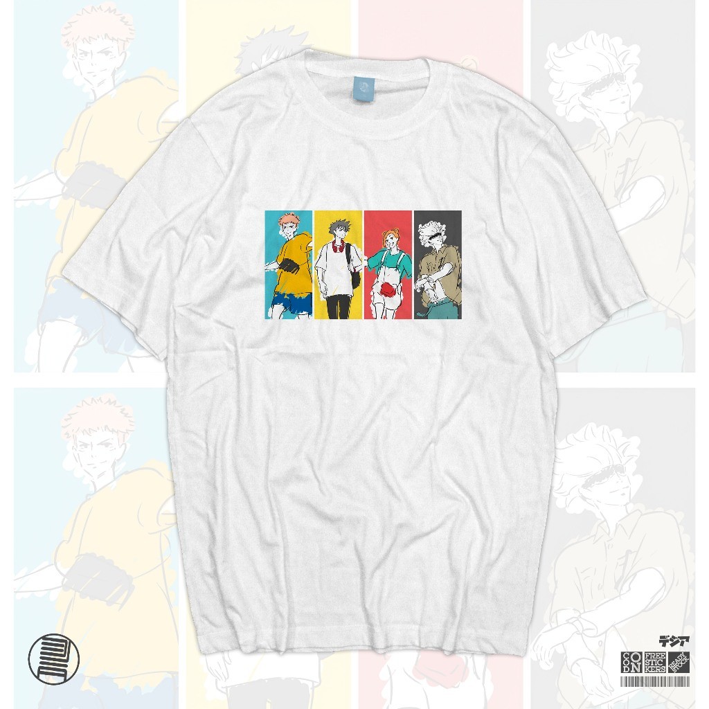 Anime Kaos Kaos Jujutsu Kaisen Gojo Itadori Megumi Nobara Anime Manga T-Shirt Baju Wibu Jepang