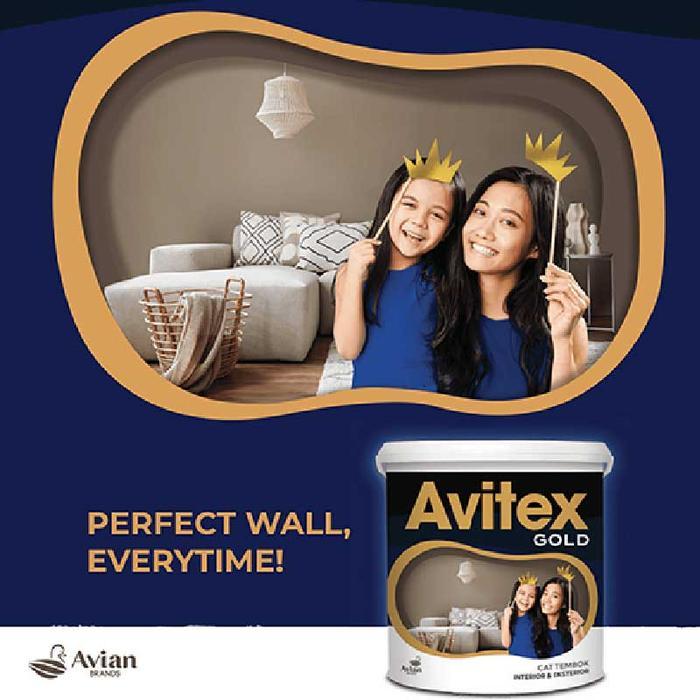 Cat Tembok Interior Dan Eksterior Avitex Gold 25 Kg Ready Semua Warna - 040 Cream