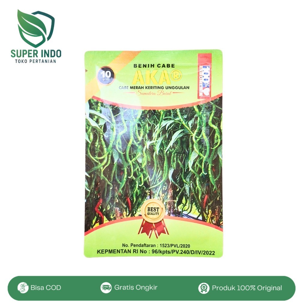 Cabe Unggul Akar Lokal Sumatra Asli Payakumbuh 10gOriginal Pabrik Cabe Akar Tahan Virus