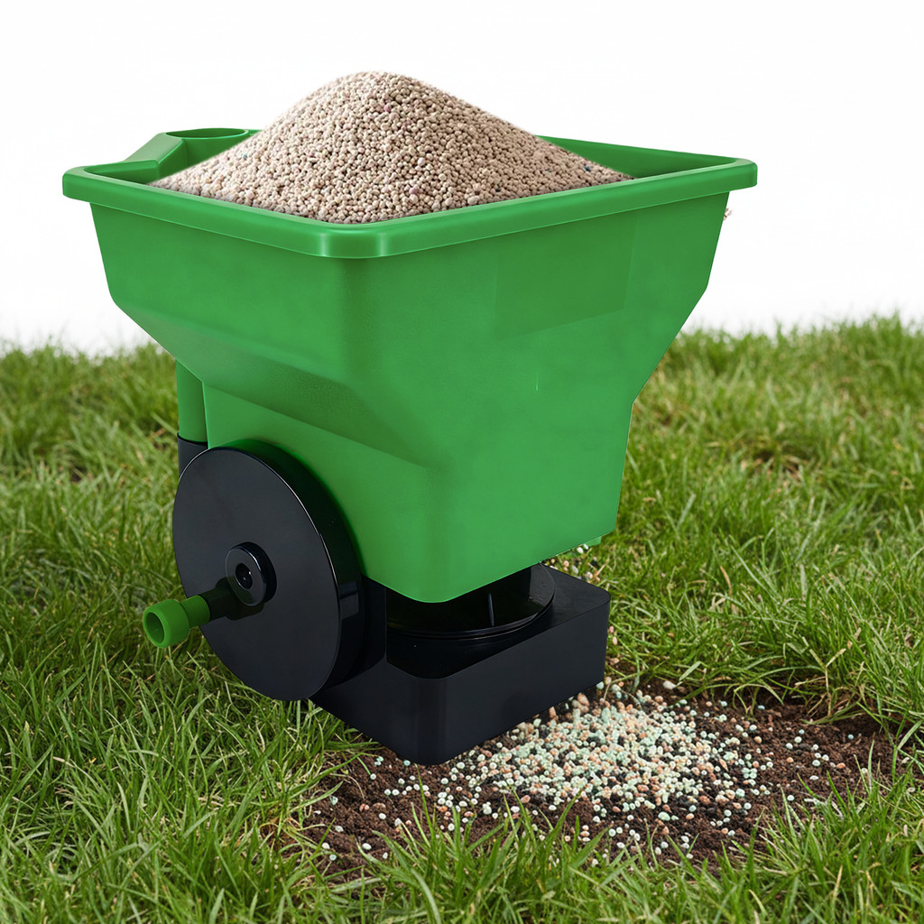 Handheld Fertilizer Spreader with Adjustable Crank Handheld Grass Seed Spreader for Grass Seed Ferti