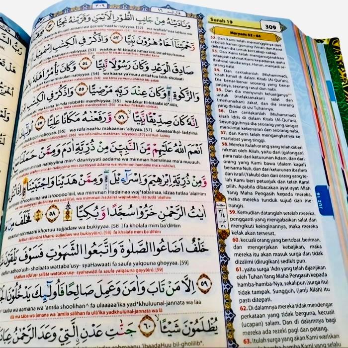 alquran duo latin a4 al madrasah Besar Perkata 30Juz Tajwid Alqosbah