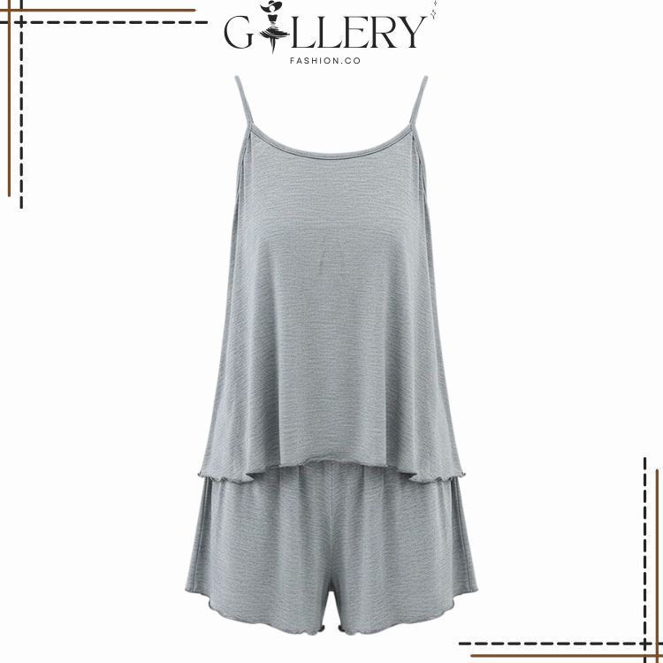 Galerryfashion ~ Baju Tidur Set Wanita Piyama Sexy Camisole+ Celana pendek Sexy Wanita Korea Style