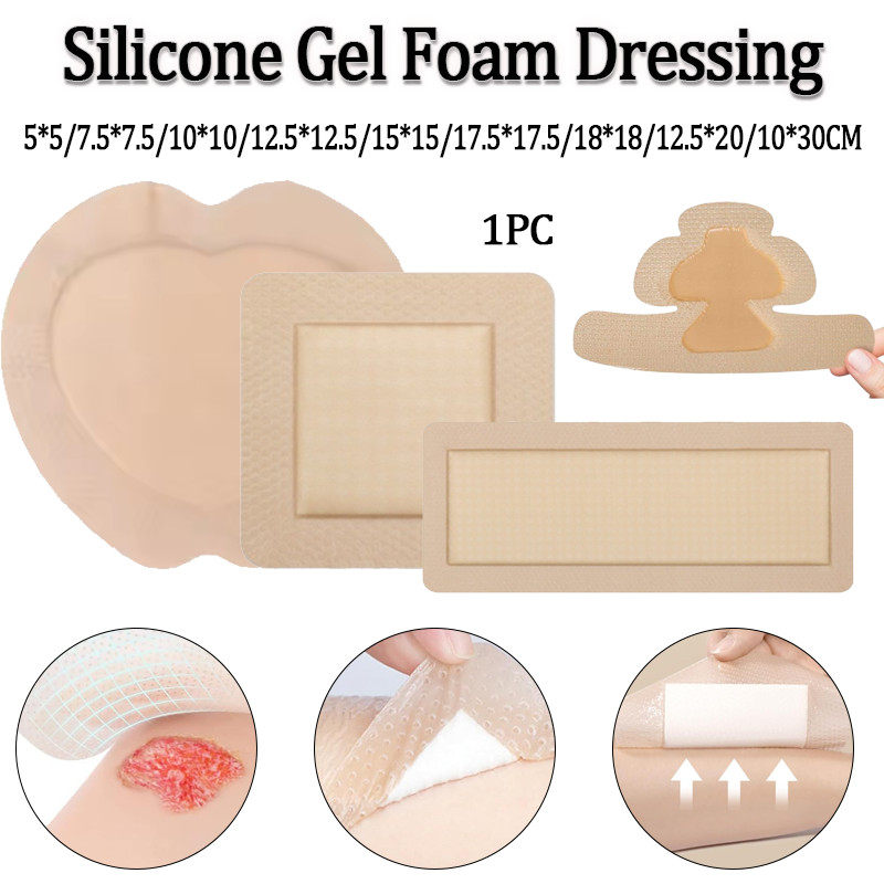Silicone Gel Foam Dressing Bedsuckle Pat Polyurethane Foam Sterile Dressing