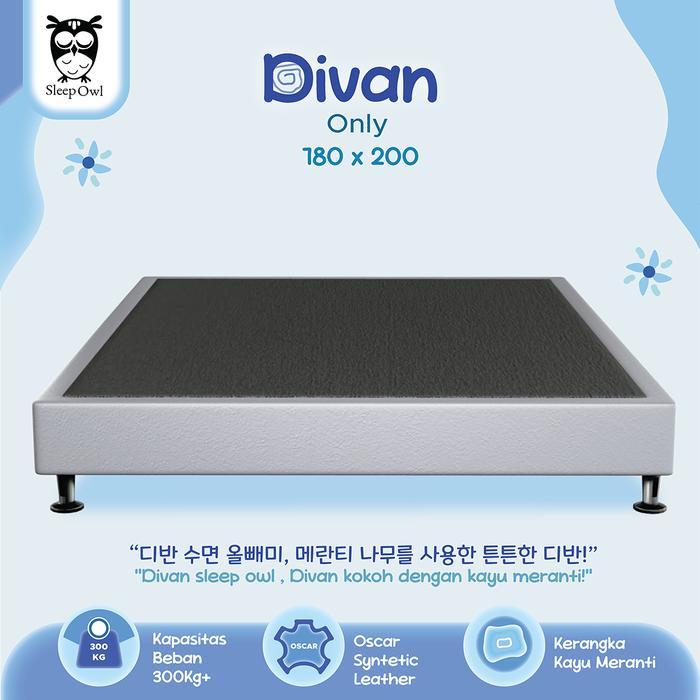 Dipan divan tanpa sandaran untuk springbed atau kasur (180x200) - 180-HITAM, TANPA KASUR