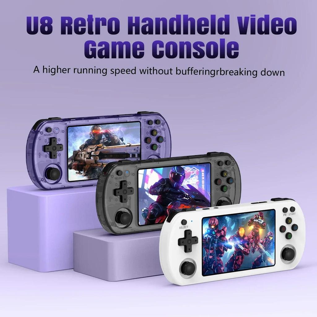 AISLPC U8 Retro Video Game Console Linux System IPS Screen Handheld Portable Pocket Video Game Playe