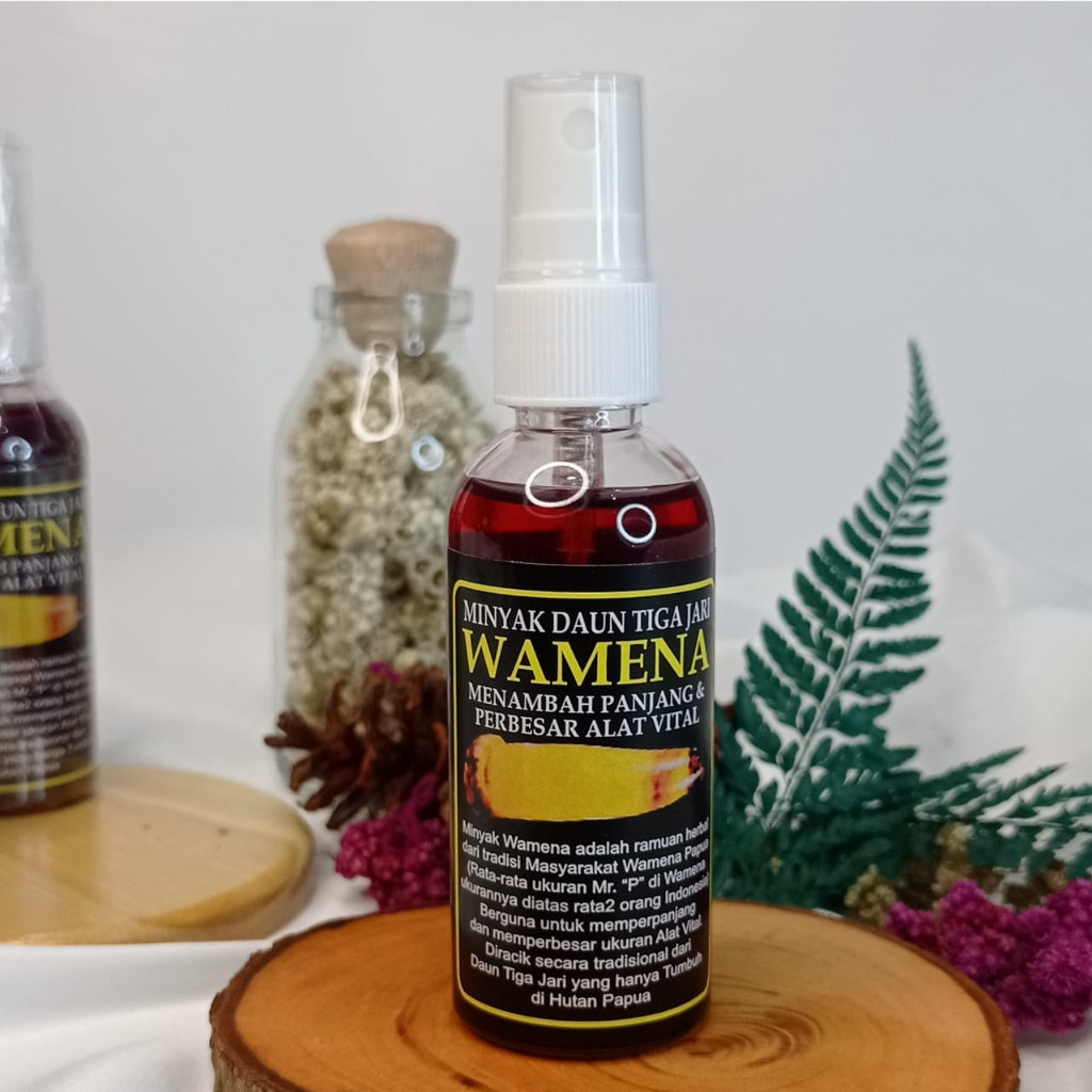 WA'MENA Daun Tiga Jari Minyak Herbal Daun Bungkus Papua BPOM ASLI 60ML original permanen (60)