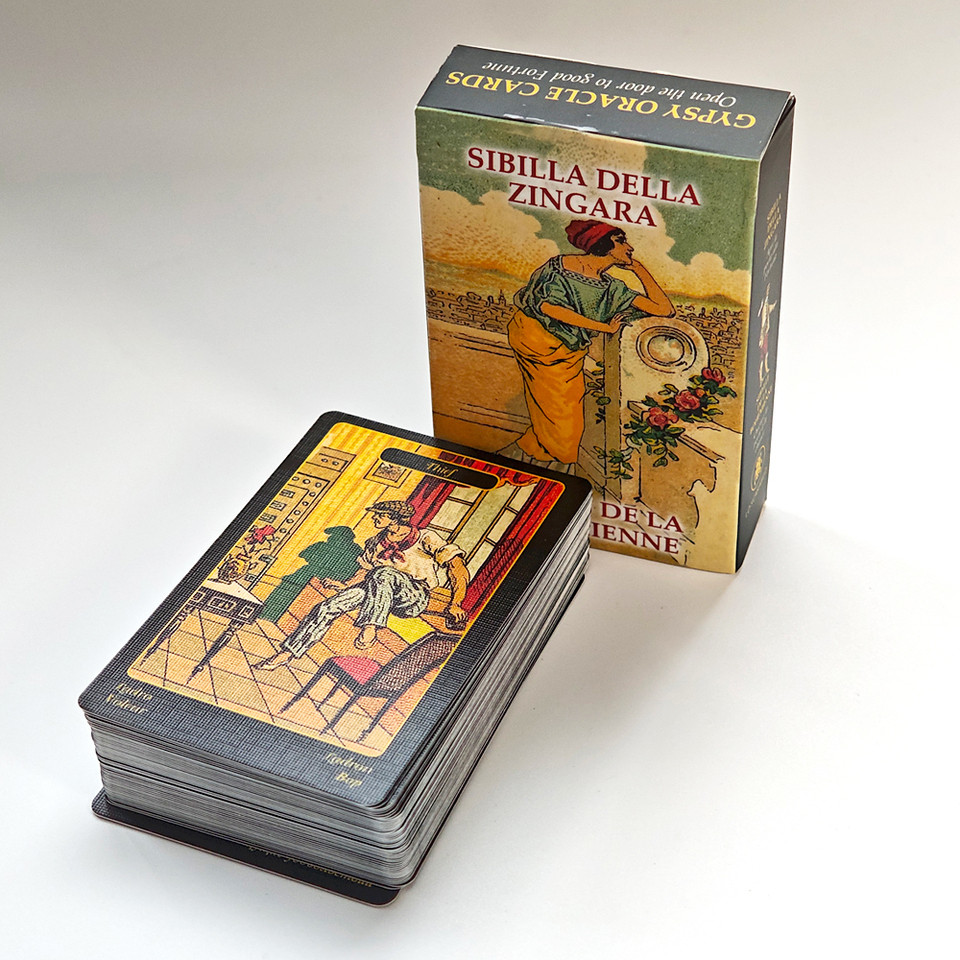Gypsy Oracle Deck English and Spanish Etion 52 Pcs Oracle Cards Printed on 350GSM Double-embossed Ca