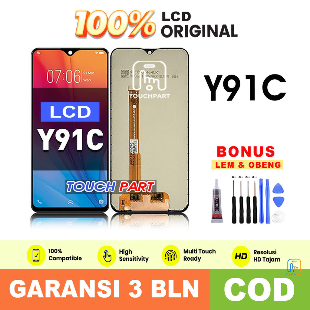 LCD VIVO Y91C Original Touchscreen Fullset ori COD