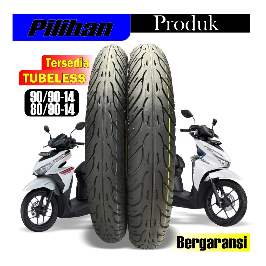 POPULER (Promo) Ban Motor Matic Tubles Ring 14 Ukuran 80/90 dan 90/90 Ban Motor Murah Ban Motor Beat