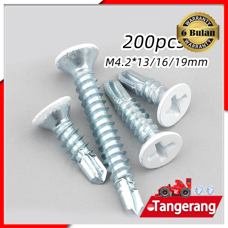 200pcs Sekrup Roofing Truss Head SDS / Roofing Screw Baja Ringan   / Roofing Truss Head Self Drillin