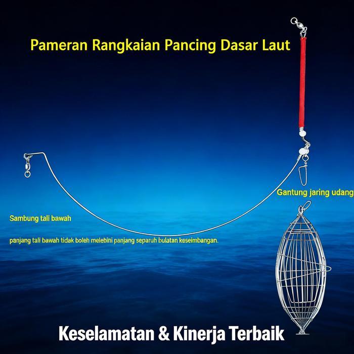 Neraca Kail Pedang, Rakit Pancing Laut Dalam, Anti Kusut, Ikan Besar, Pancing Kerapu, Kail Pancing K