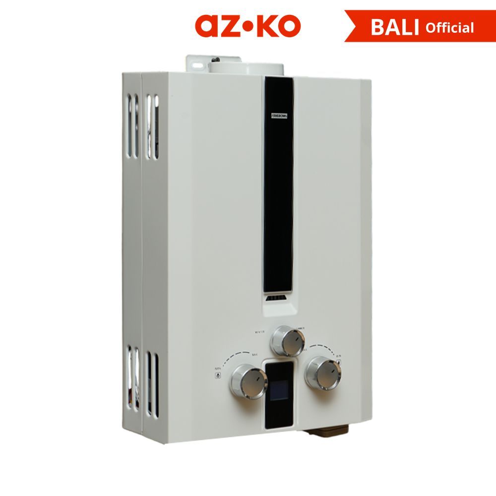 AZKO Krisbow 5 ltr Water Heater Gas - Putih Pemanas Air Water Warmer Aksesori Kamar Mandi Alat Peman