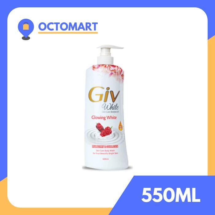 GIV Sabun Mandi Cair Botol 550ML Bodywash Pembersih Badan 550 ML - Glowing White