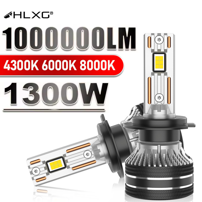HLXG 1300W H7 LED Headlight Bulb Canbus H4 H8 H9 H11 HB4 HB3 9005 9006 9012 Turbo LED Fog Lamp High 