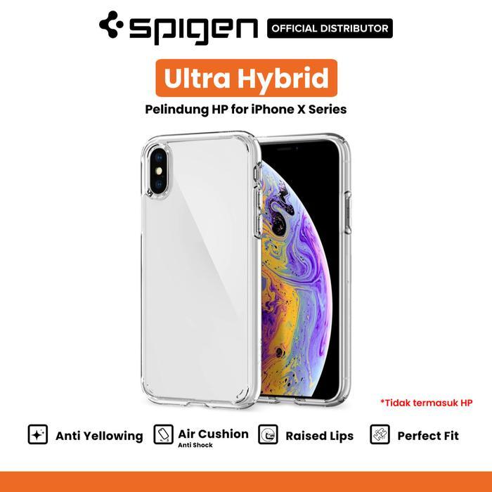 SPIGEN Case for iPhone XS Max / XS / X / XR Case Spigen Clear Anti Shock Ultra Hybrid - Crystal Clea