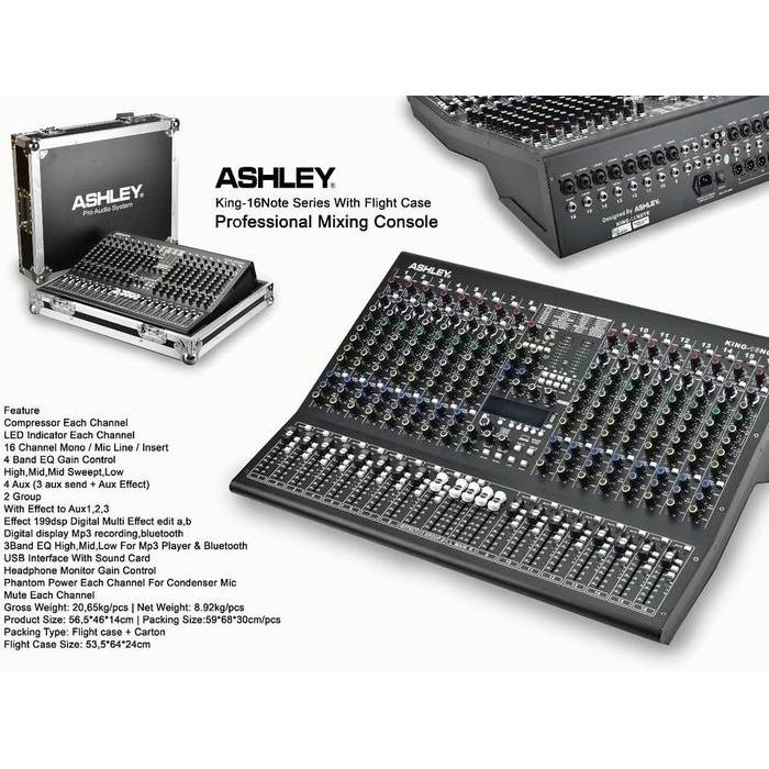 ASHLEY KING 16 NOTE MIXER AUDIO ASHLEY KING 16NOTE ORIGINAL 16 CHANNEL