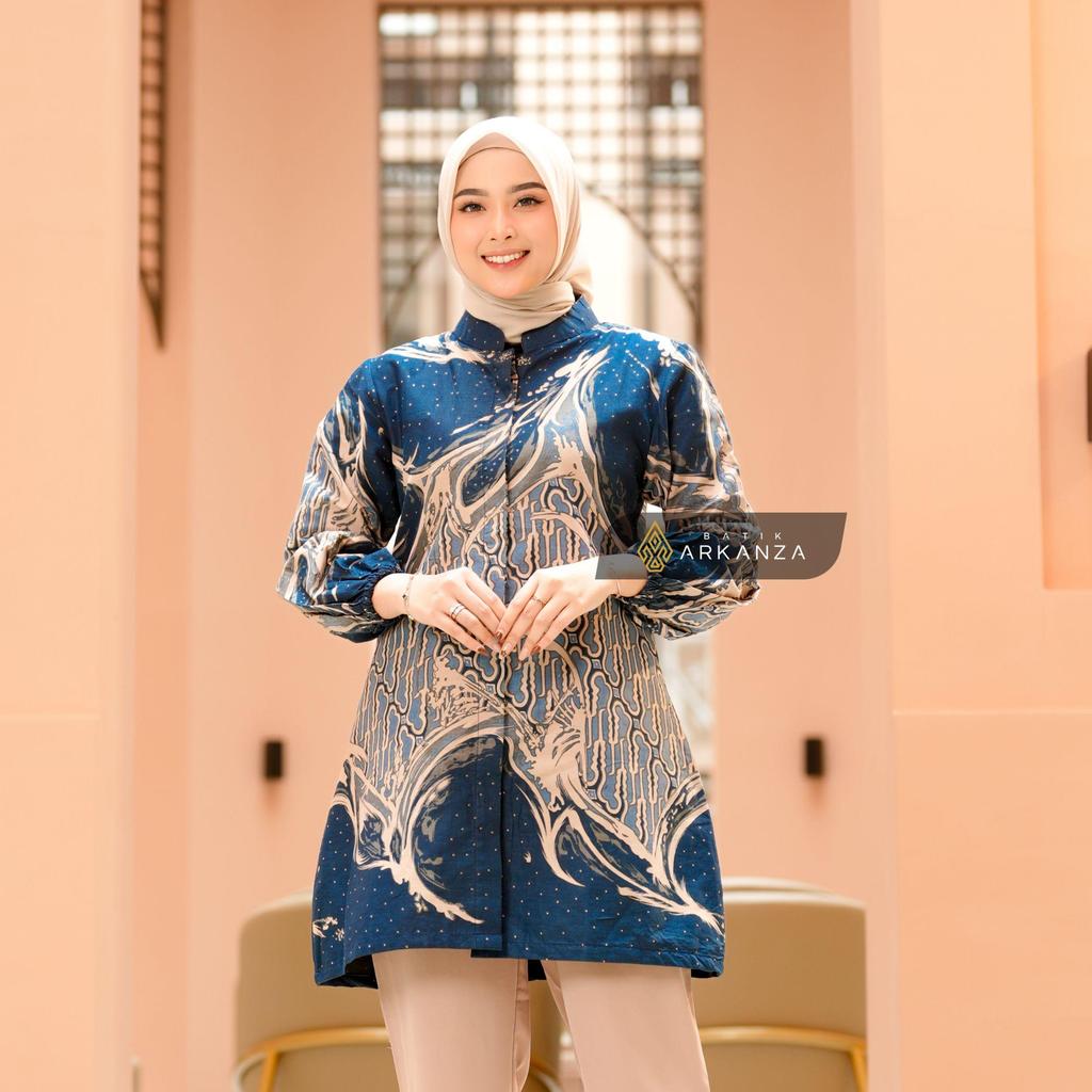 BATIK ARKANZA Baju Tunik Motif Tinular Wanita Premium Katun