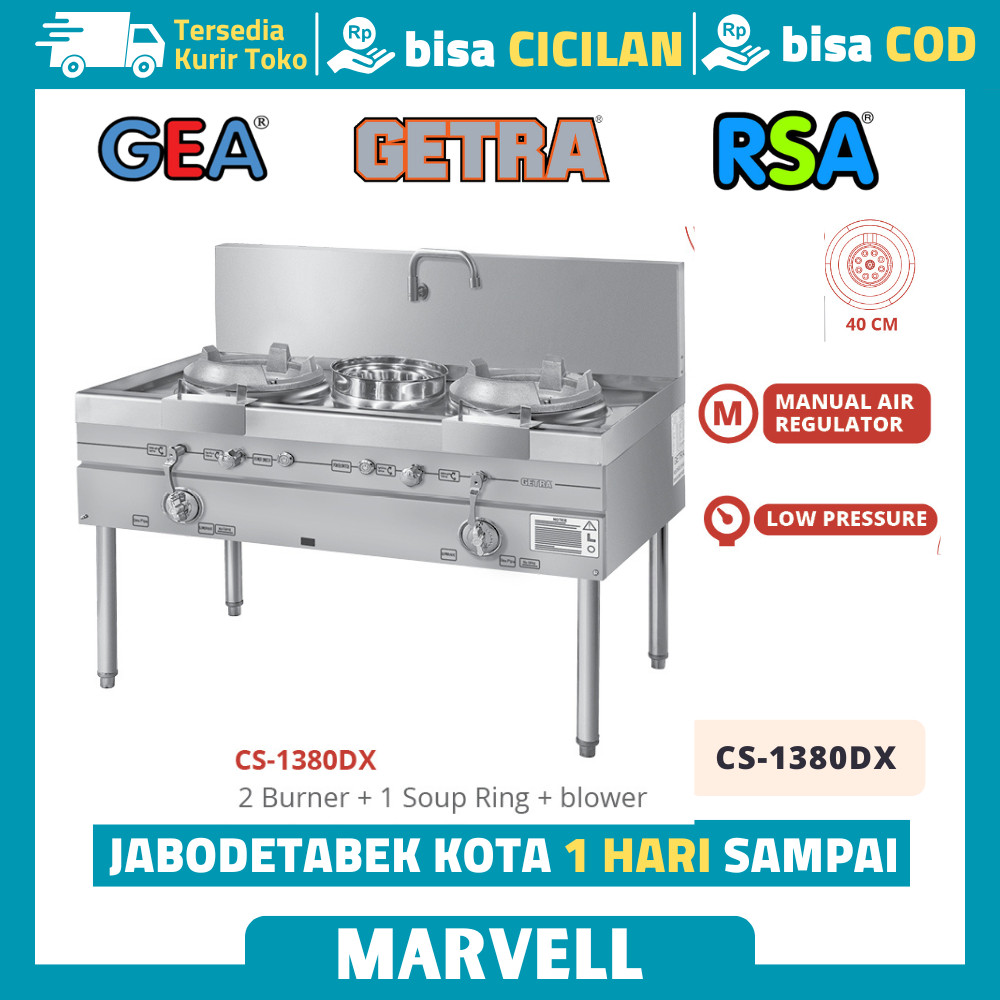 Gas Kwali Range Getra Cs-1380dx Kwali Range Gas 2 Tungku Garansi Resmi