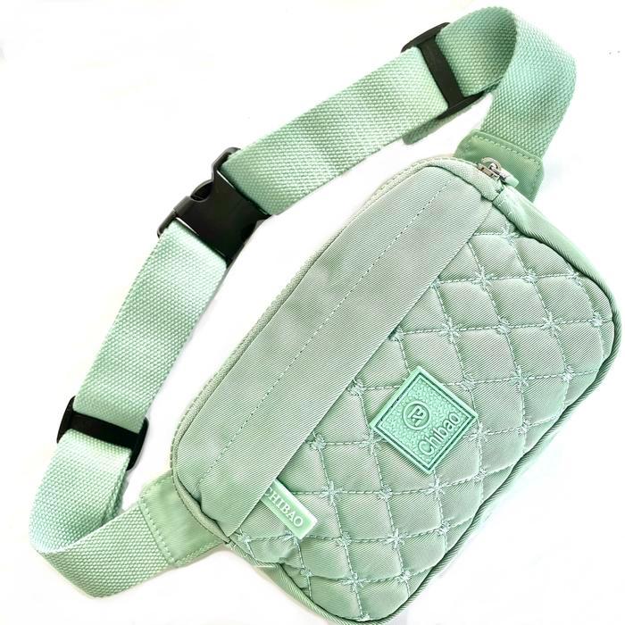 Waistbag Wanita Tas Pinggang Selempang Chibao ORIGINAL Rajut Model 0306 - hijau mint