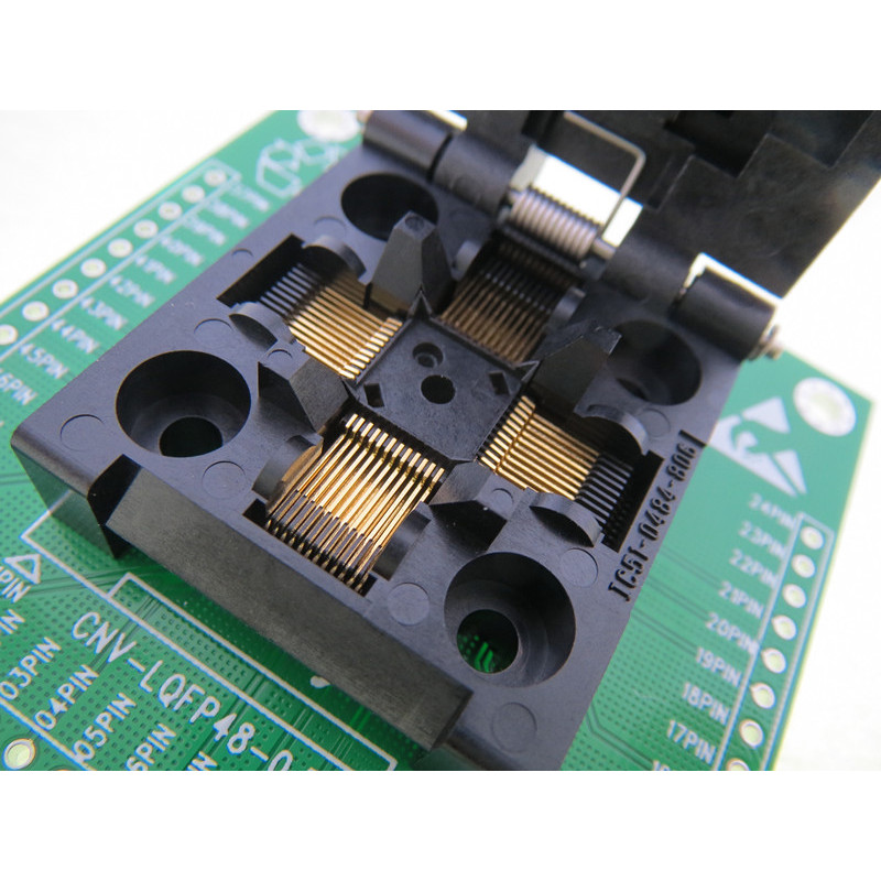 Clamshell IC510484806 LQFP48P48 LQFP48P48 YAMAICHI spacing 05mm IC Burning seat Adapter Test Socket 