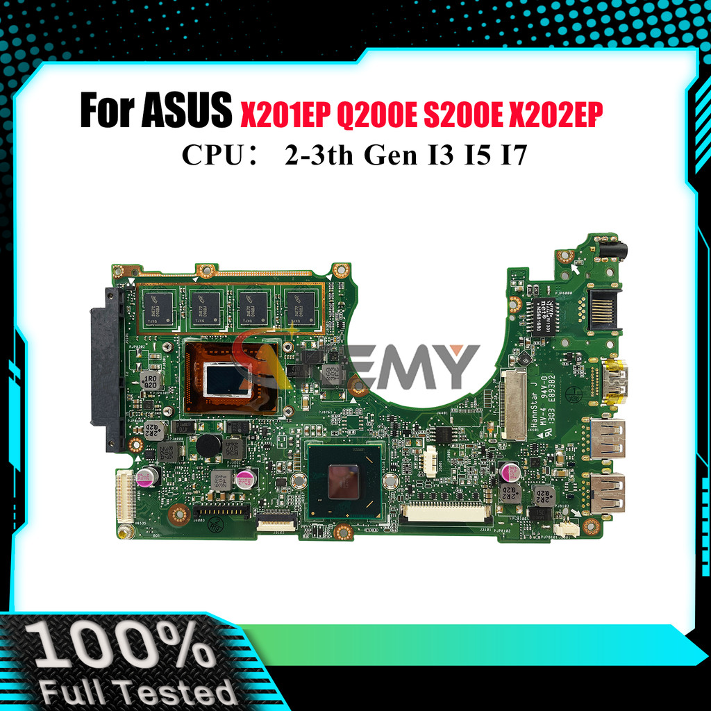 X202E Laptop Motherboard For ASUS VivoBook X201EP X202E X202EP Q200E S200E X202EV Mainboard With I3 