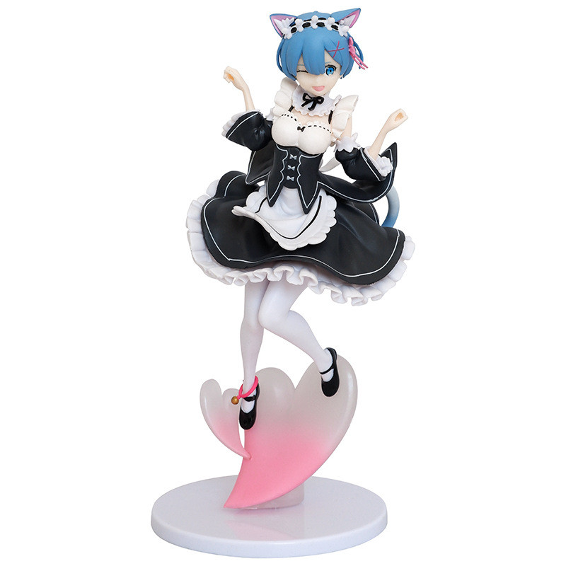 Random style Re:ZERO Starting Life In Another World Rem Nekomimi Ver. PVC Action Figure Anime Figure