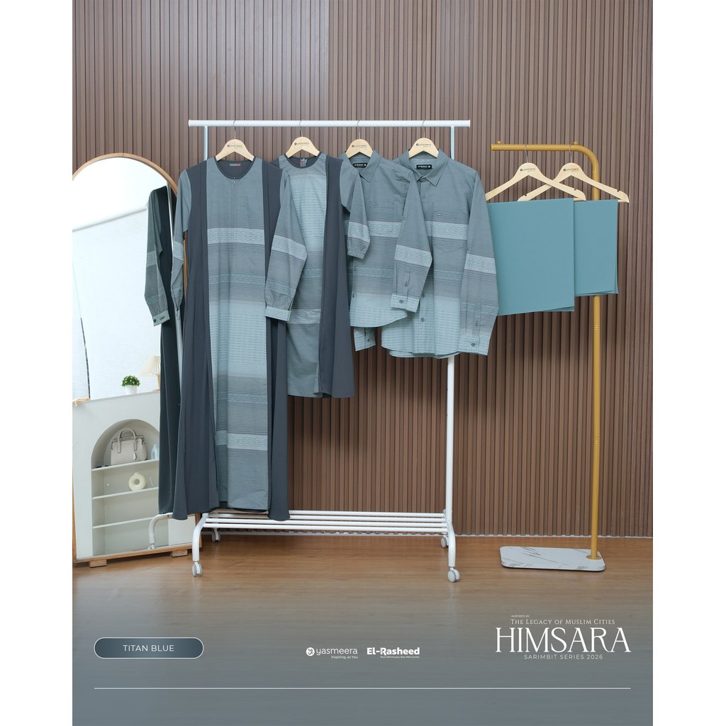 YASMEERA SARIMBIT HIMSARA TITAN BLUE SARIMBIT LEBARAN 2026 YASMEERA X ELRASHEED