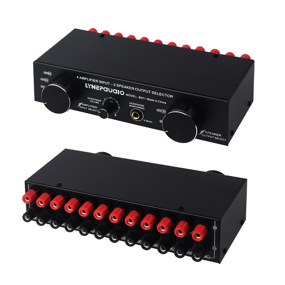 4 Input 2 Output or 2 In4 Out Amplifier Speaker Selector 300W Per Channel Speaker LYNEPaUalO Amplifi