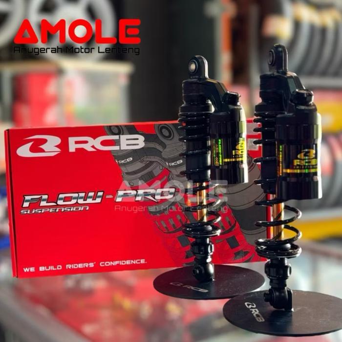 Shock Breaker Belakang RCB Flow Pro 320MM Tiger RX King Honda Bebek - Titanium