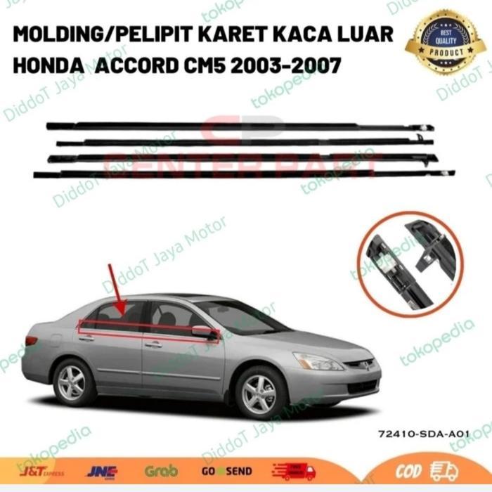 karet pelipit kaca luar honda Accord CM5 - DEPAN KANAN PASS
