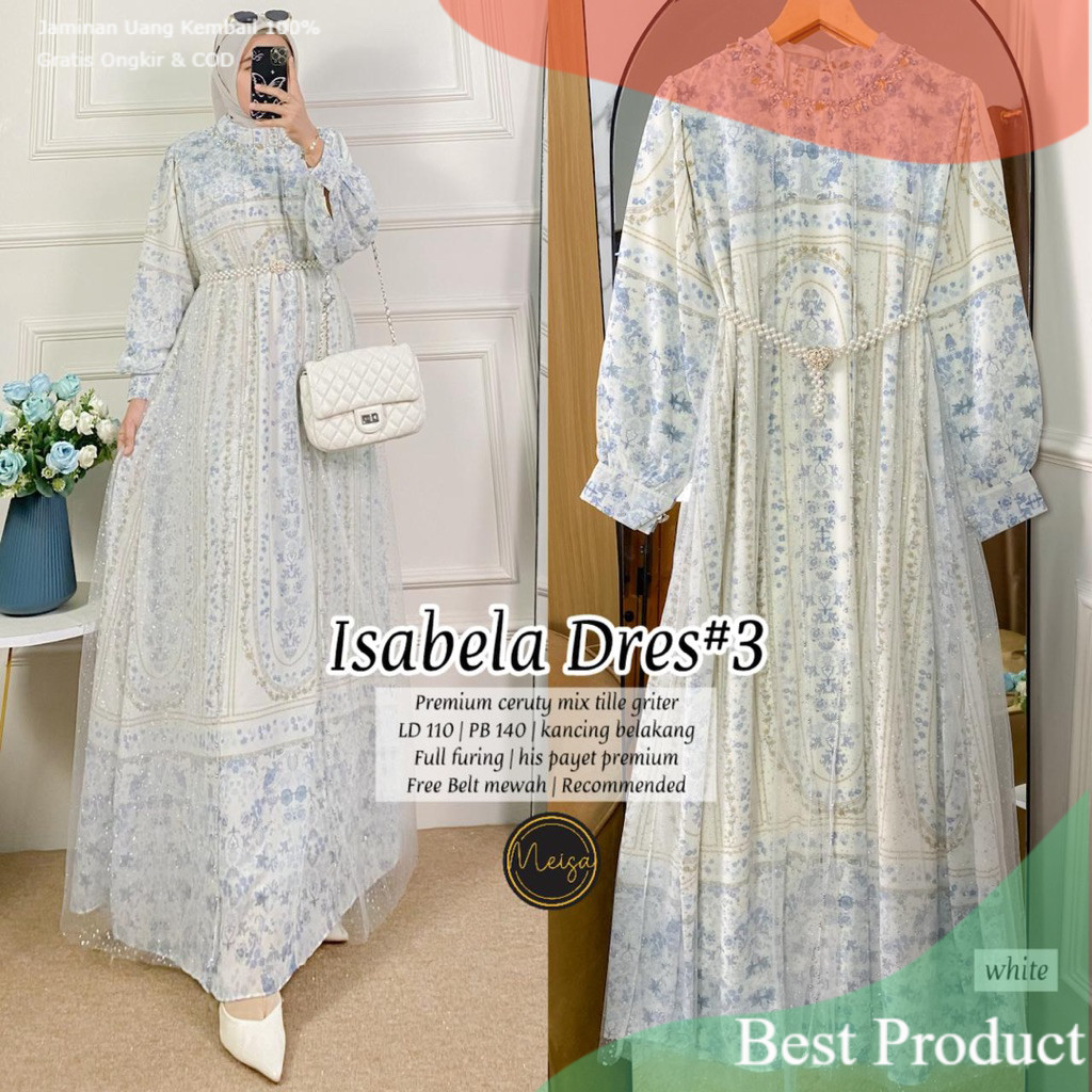 SEPHORA MAXY DRESS FREE BELT / GAMIS SCUBA POLOS / GAMIS KONDANGAN / BUSANA MUSLIM TERBARU / DRESS P
