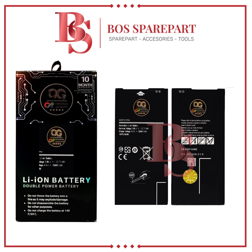 Bos Sparepart ITC Cempaka - BATERAI OGS SAMSUNG J6 PLUS / J4 PLUS / J7 MAX / J7 PRIME / EB-BG610ABE 