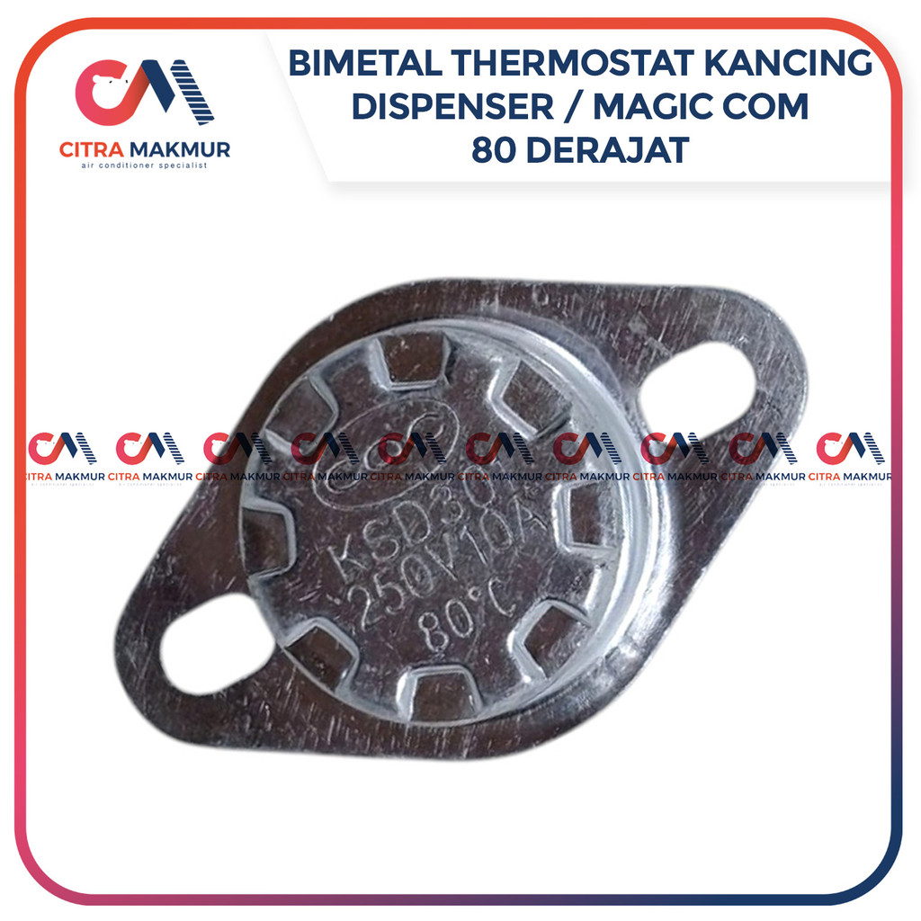 Thermostat Dispenser Magic Com Jar Rinnai 80 Derajat Yong Ma Sanken Bimetal  Sensor Suhu Thermo Disc