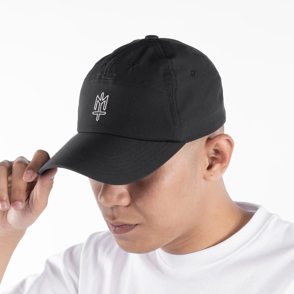 TOPI POLO CAPS HAT 5 PANEL CASUAL SIMPLE PRIA WANITA HITAM ORIGINAL MATERNAL DISASTER | KROVER