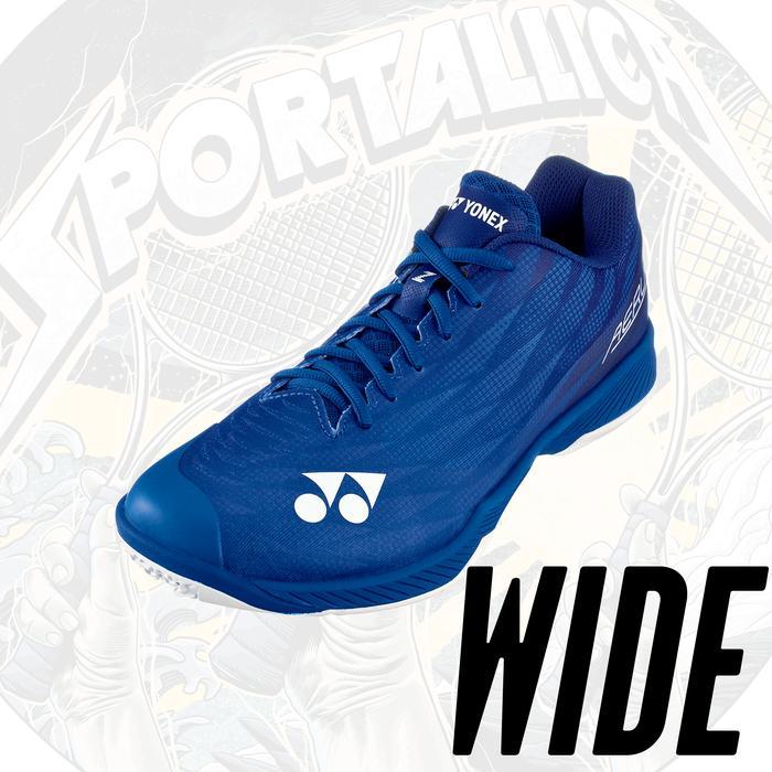 Sepatu Badminton Yonex Power Cushion Aerus Z 2 WIDE SHBAZ2WEX Navy Blue - 37
