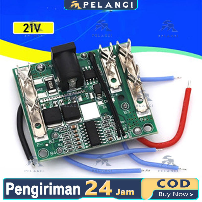 Modul BMS 5s 21V Bor cordless drill Proteksi Baterai Lithium 18650 Bms 5s modul sparepart baterai un