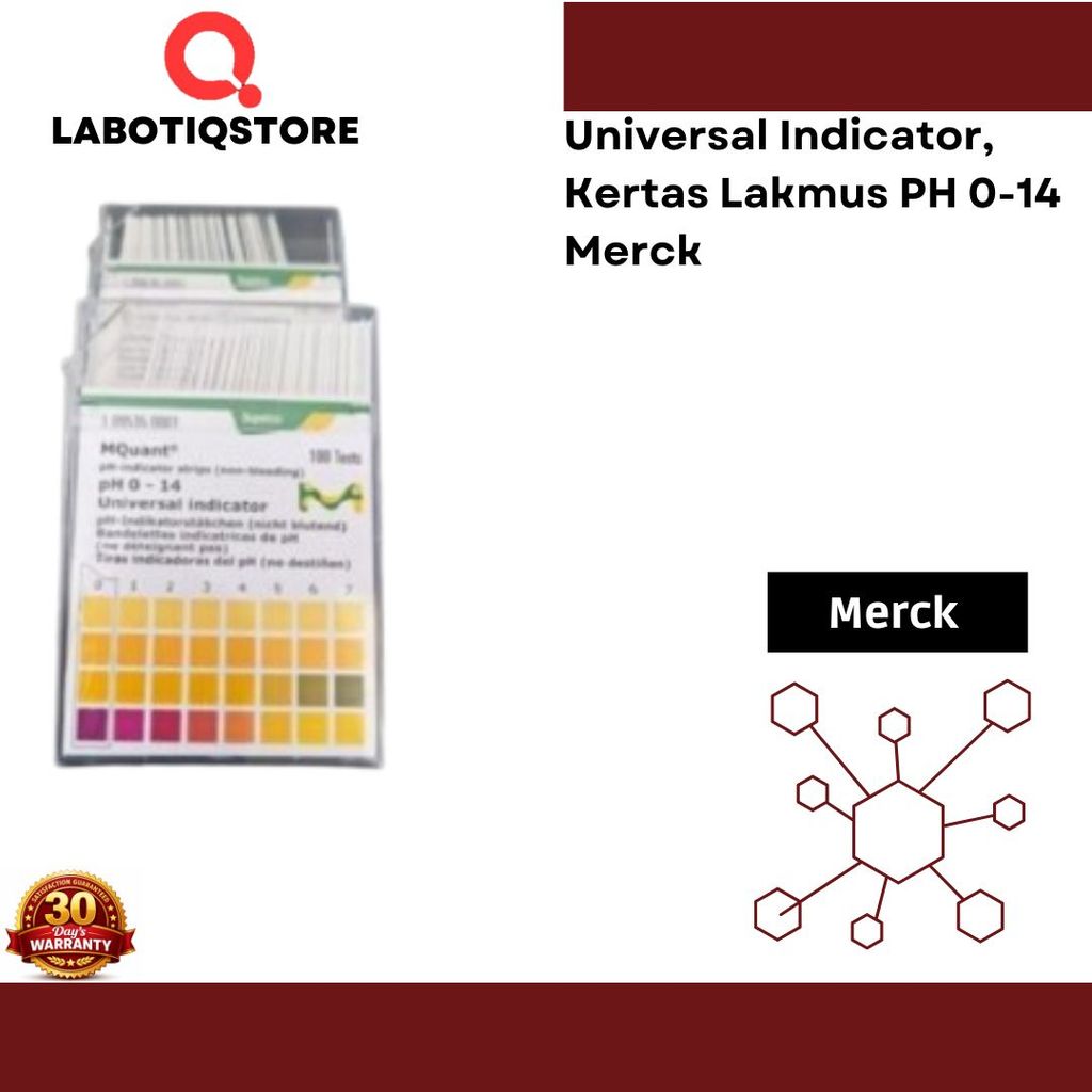 Universal Indicator, Kertas Lakmus PH 0-14 Merck