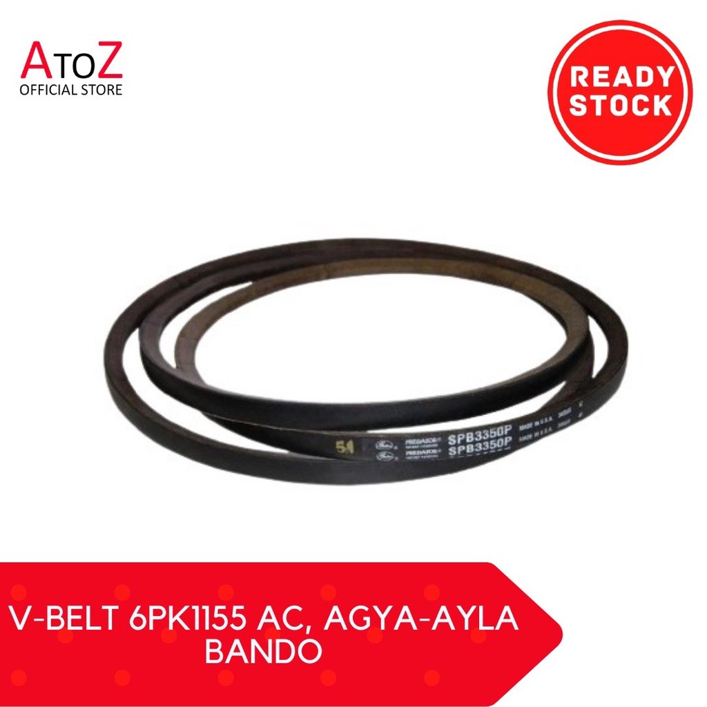 VanBelt - V Belt -Fan Belt V-BELT 6PK1155 AC, AGYA-AYLA BANDO-Fan Belt V-BELT AC, AGYA - AYLA BANDO